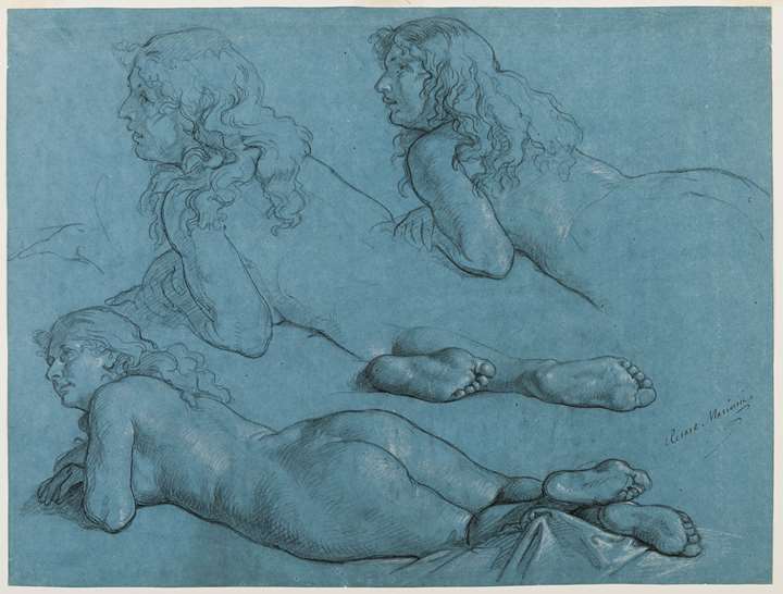 Studies of a Reclining Female Nude